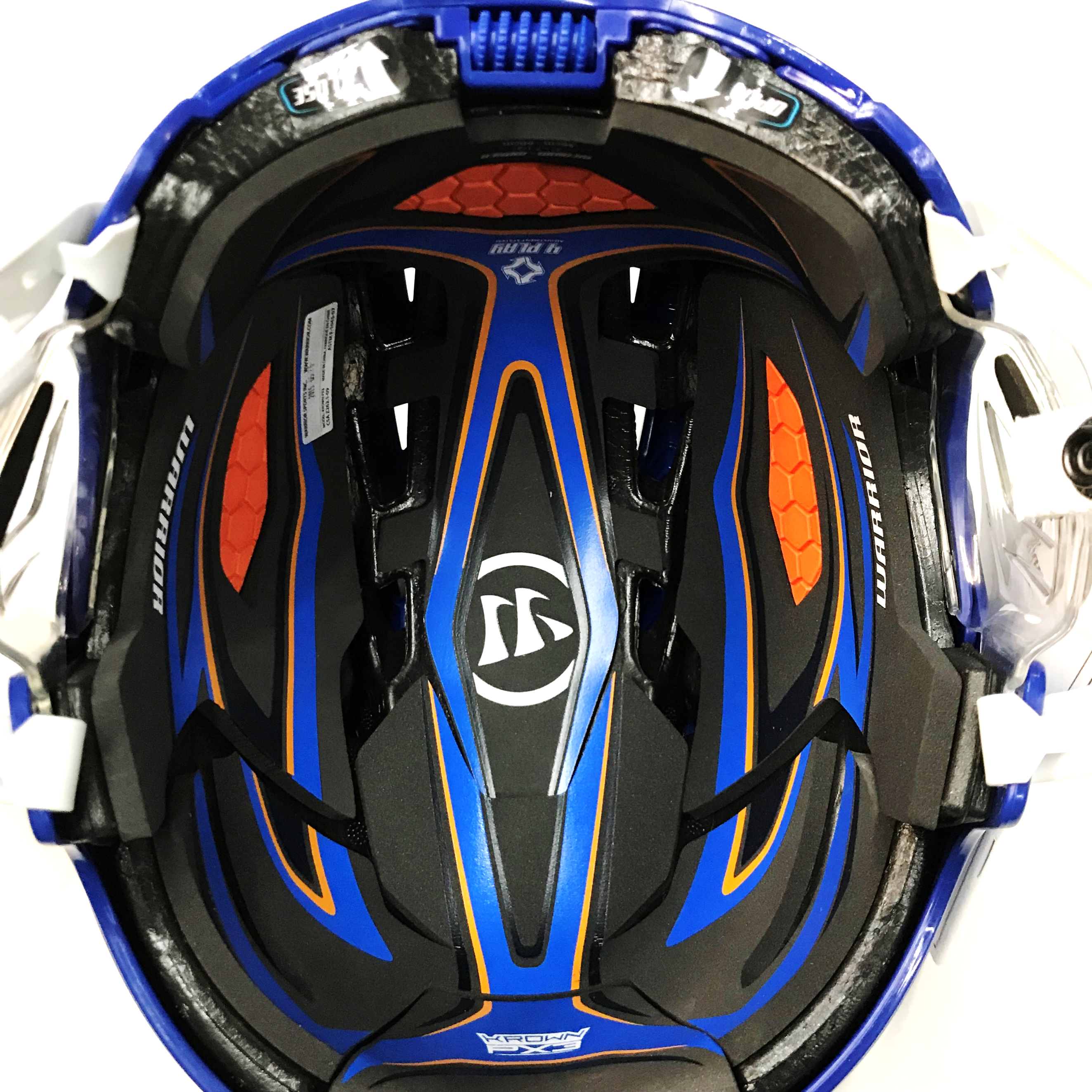 Casque de hockey Warrior Krown PX3 pour senior (bleu marine)